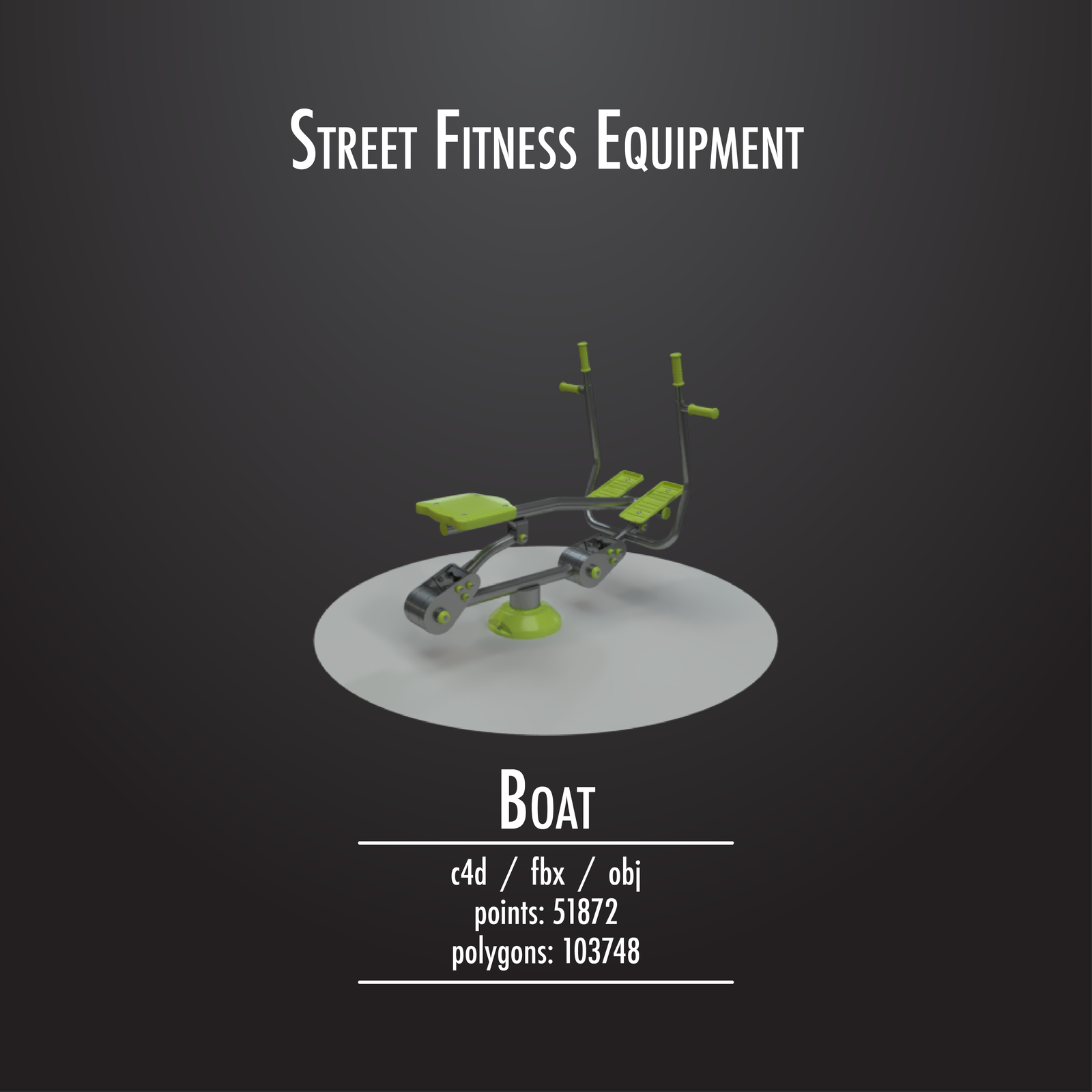 Street Fitness Equipment #01 - 50 3d models pack - Моё, Outdoor, Фитнес, Спорт, Equipment, Bench, Улица, Хобби, Длиннопост