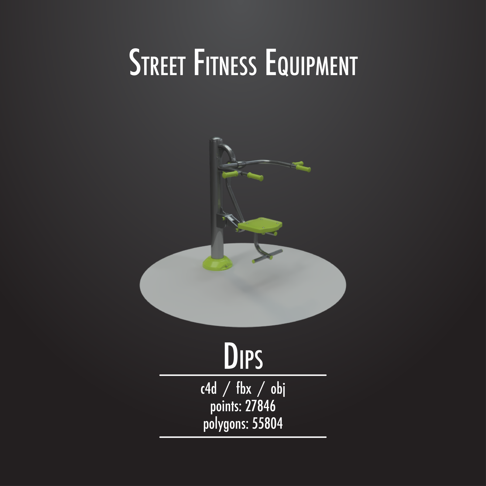 Street Fitness Equipment #01 - 50 3d models pack - Моё, Outdoor, Фитнес, Спорт, Equipment, Bench, Улица, Хобби, Длиннопост