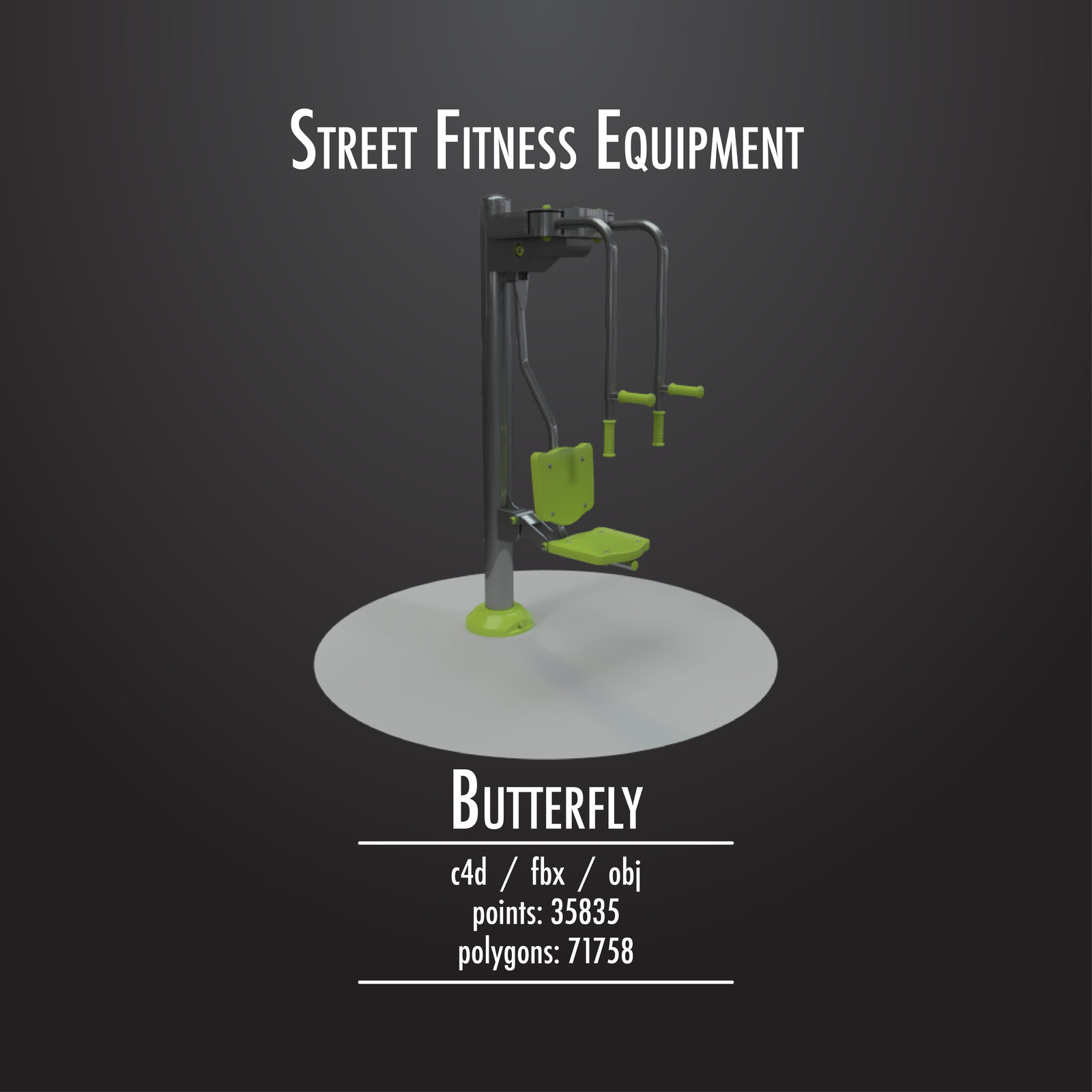 Street Fitness Equipment #01 - 50 3d models pack - Моё, Outdoor, Фитнес, Спорт, Equipment, Bench, Улица, Хобби, Длиннопост