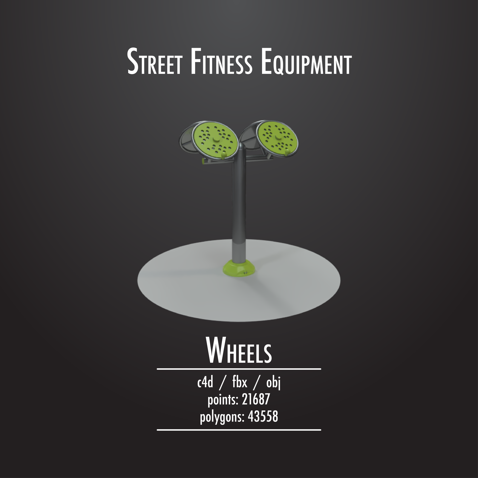 Street Fitness Equipment #01 - 50 3d models pack - Моё, Outdoor, Фитнес, Спорт, Equipment, Bench, Улица, Хобби, Длиннопост