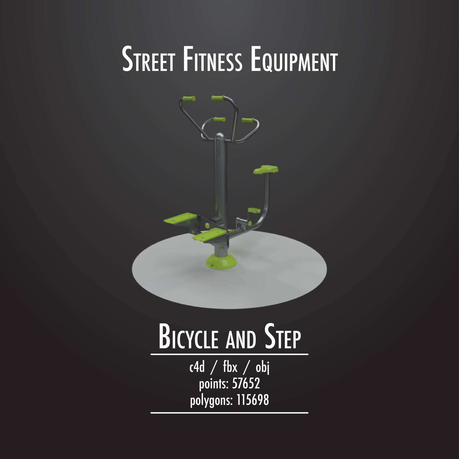 Street Fitness Equipment #01 - 50 3d models pack - Моё, Outdoor, Фитнес, Спорт, Equipment, Bench, Улица, Хобби, Длиннопост