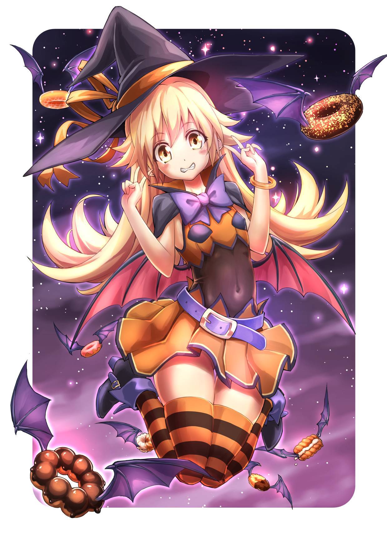 Halloween - Аниме, Monogatari series, Shinobu Oshino, Hachikuji Mayoi, Anime Art, Хэллоуин, Длиннопост