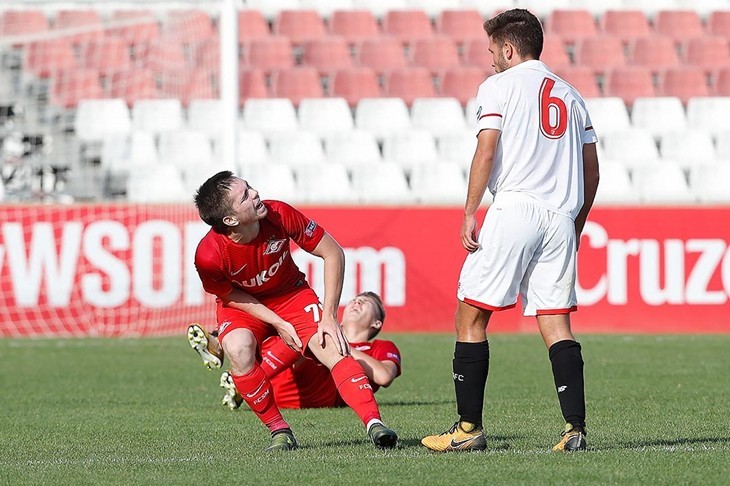 Youth Spartak staged a show in response to Sevilla simulations - Football, Simulation, Spartacus, Longpost