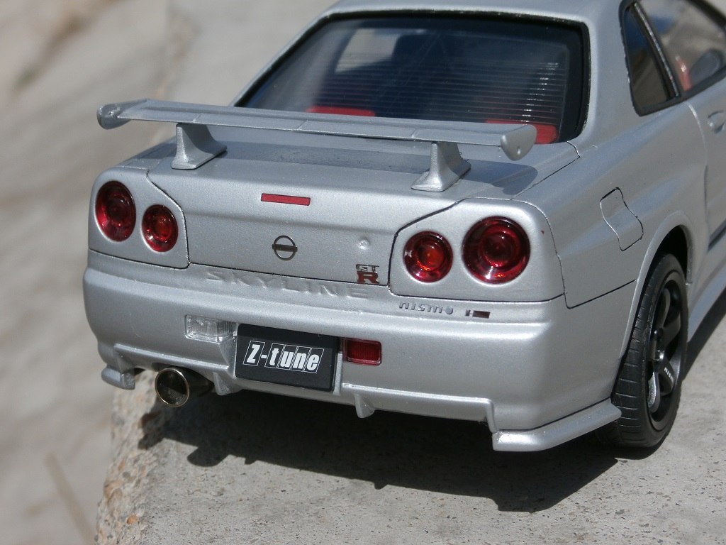 Nissan Skyline R34 GT-R z-tune - My, Stand modeling, Modeling, Tamiya, Do not do like this, Nissan skyline, Long-term construction, , Rukozhop, Longpost, 1:24