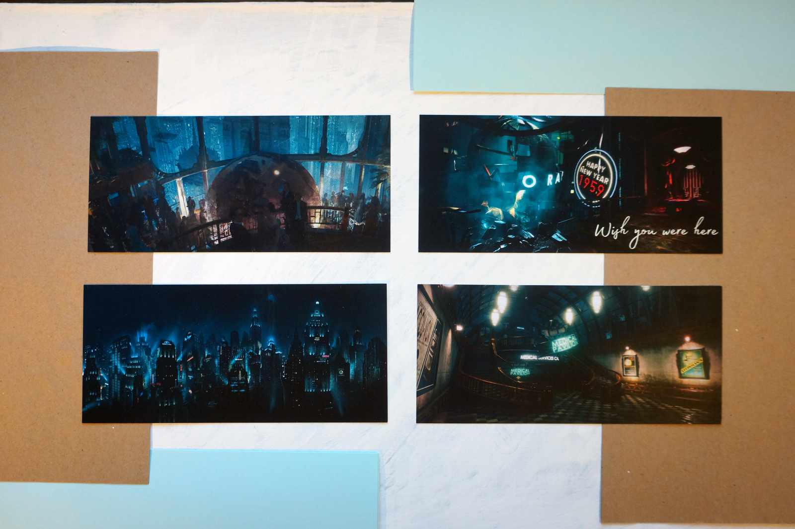 Postcards Bioshock - My, BioShock, Bioshock Infinite, Postcard, Game art, Longpost