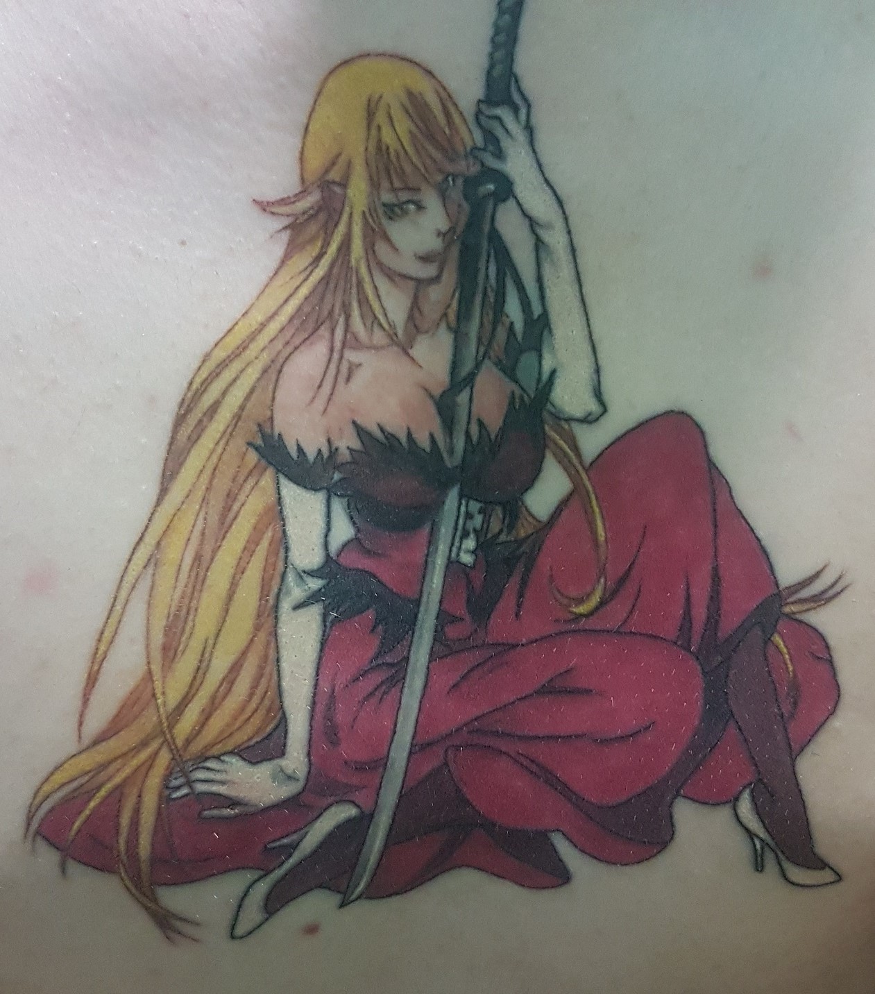 People are divided into two types: those who love gatar and those who do not. - My, Kiss-Shot Acerola-orion Heart-under-blade, Monogatari series, Anime, Tattoo, Longpost