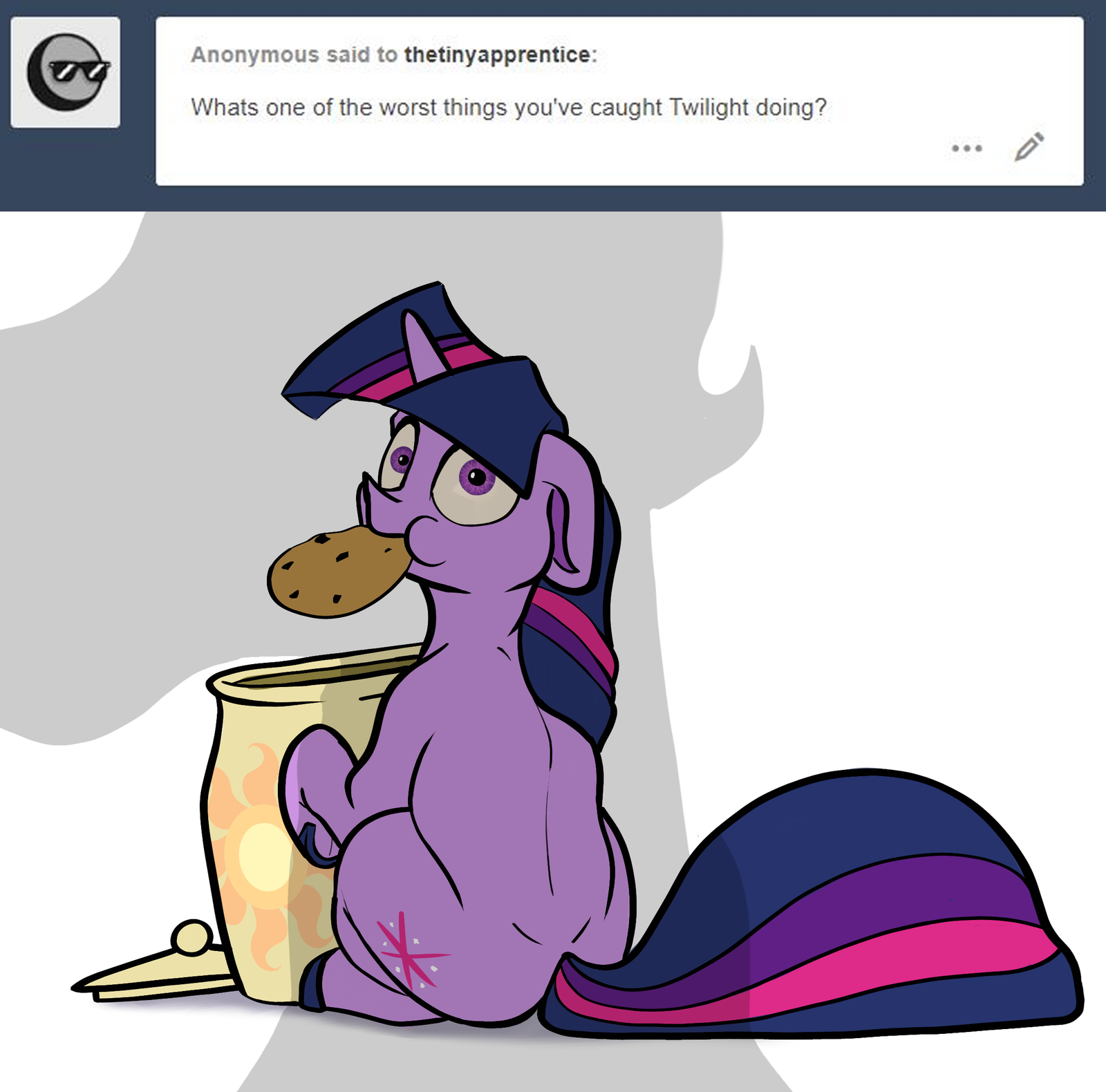 Name one of the worst things you've caught Twilight on? - My little pony, Twilight sparkle, Princess celestia, 