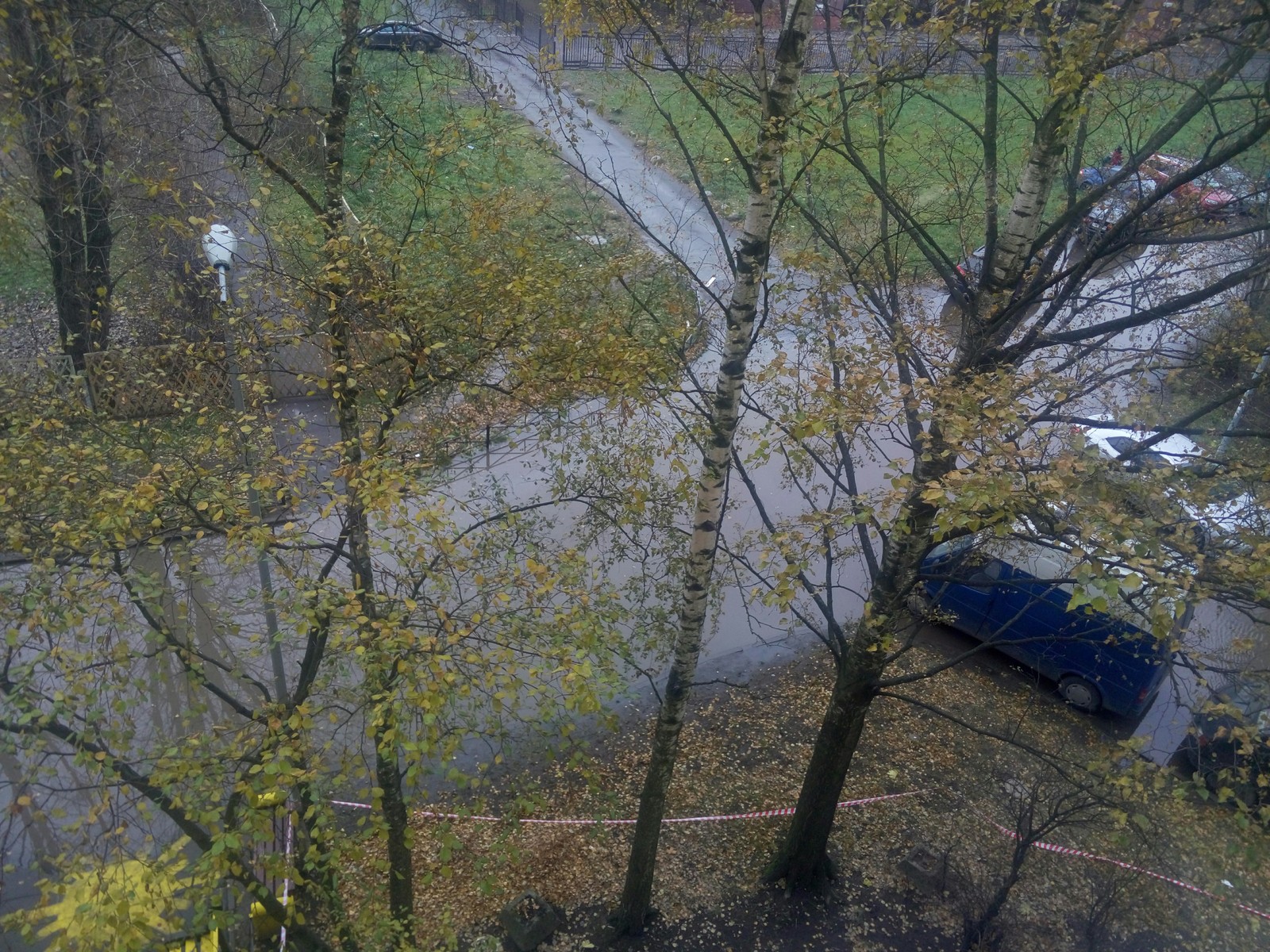 And a river spilled under our windows ... - Communal, River, Потоп