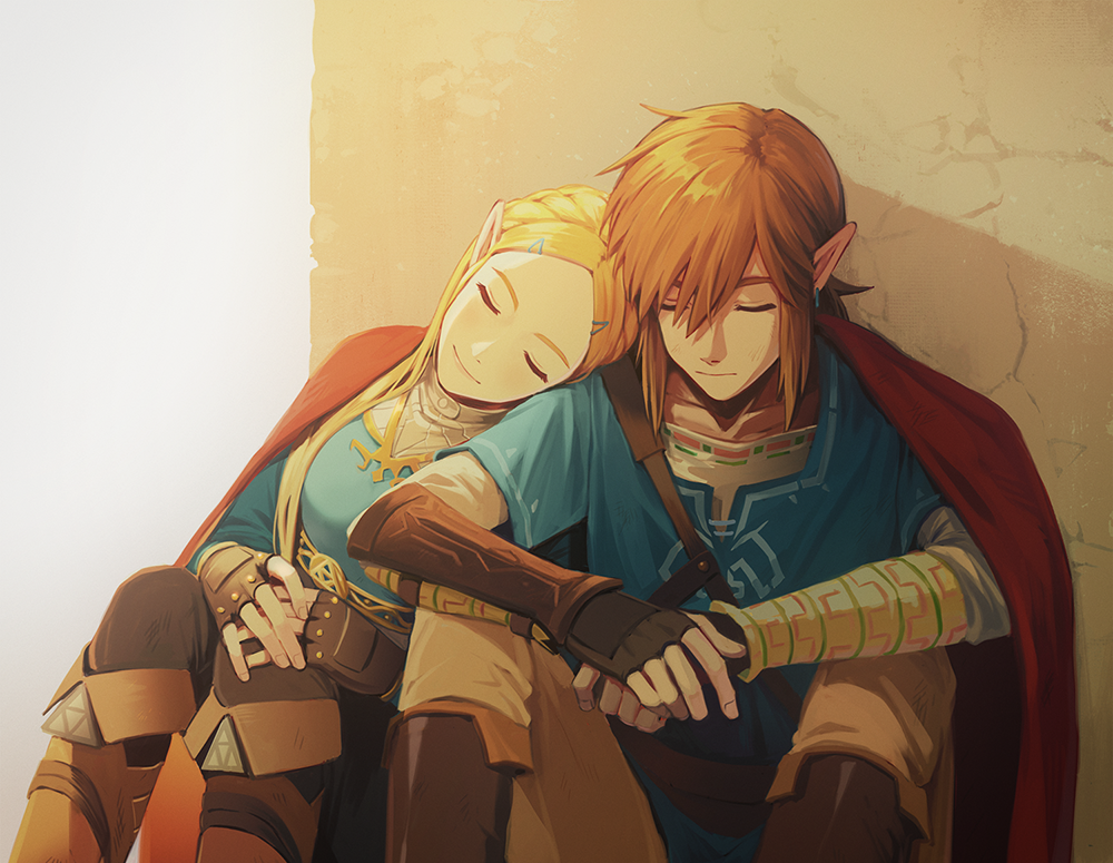 Link and Zelda - Art, The legend of zelda, Zelda, Link