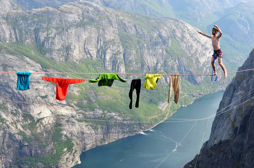 Drying clothes - The photo, Drying clothes, Tightrope walker