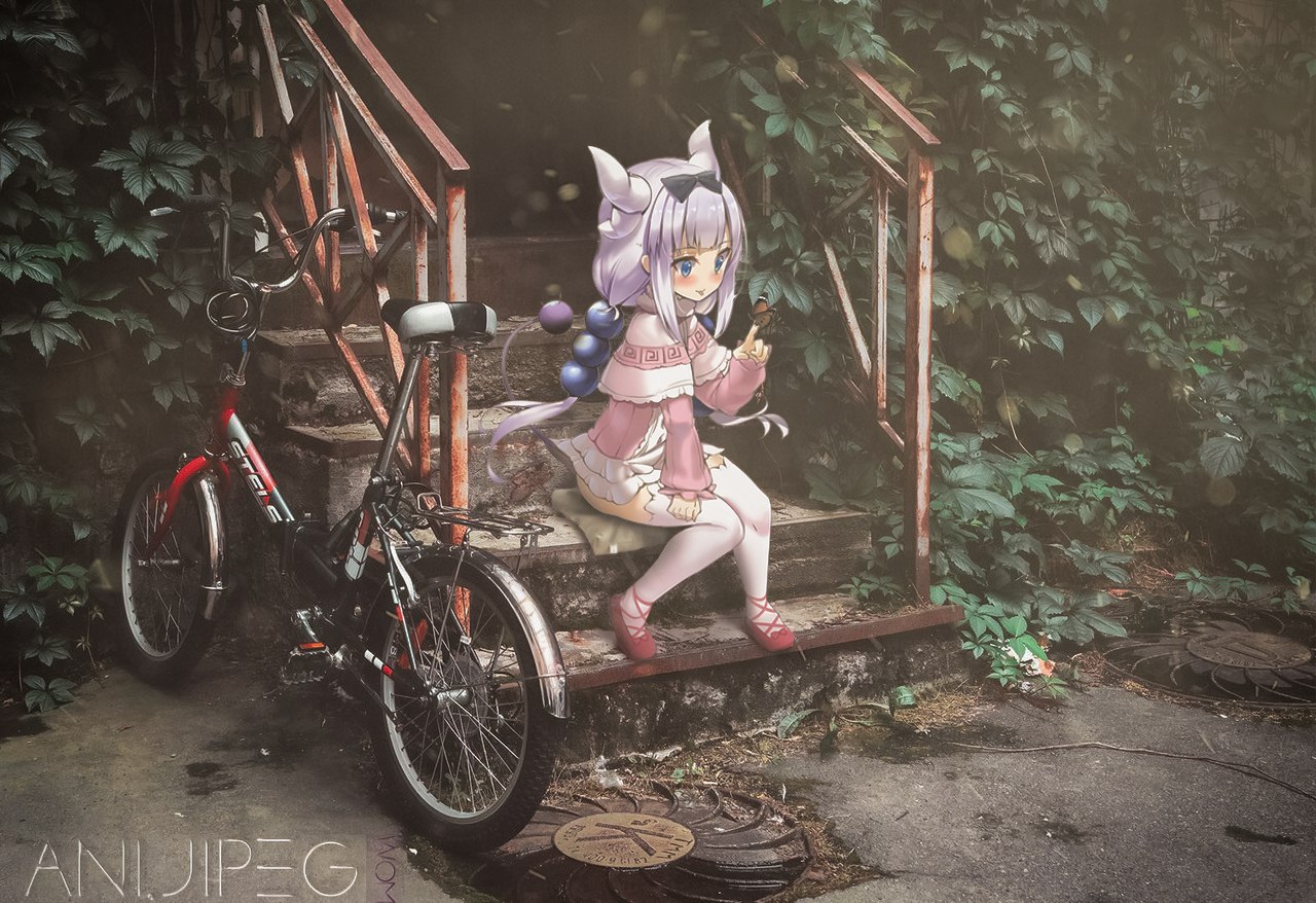 Kanna Kamui - Моё, Kanna Kamui, Kobayashi-San chi no maidragon, Anime Art, Аниме, 2D Among Us, 2D on 3D, Worksofmelchor