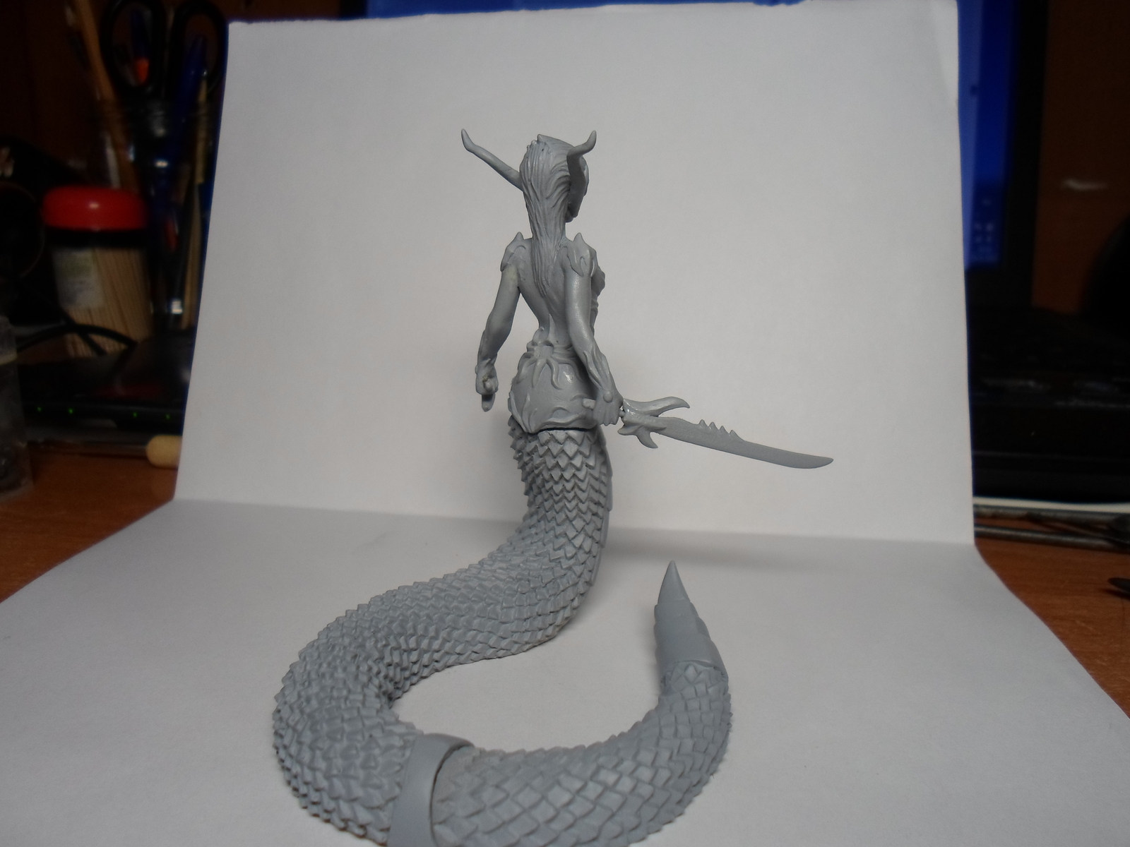 Finished the same naga, well, a little valkyries :) - My, Valkyrie, Valkyrie, Naked, , Miniature, Figurines, Hobby, Needlework without process, Longpost