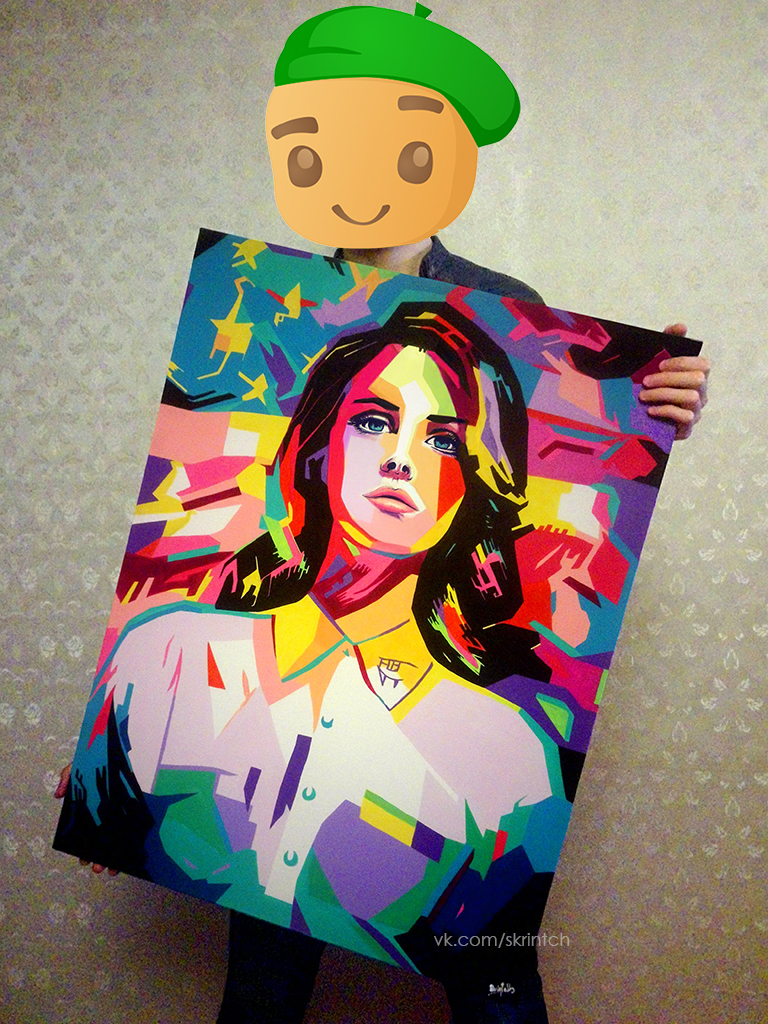 Lana Del Rey. - My, Lana del rey, Longpost, Painting