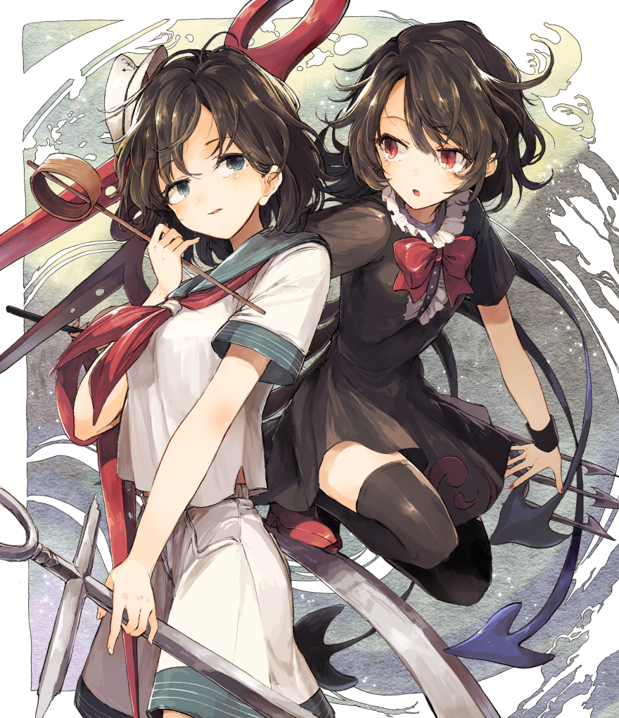 Minamitsu and Nue - Anime, Anime art, Touhou, Murasa Minamitsu, Houjuu nue, Hisona