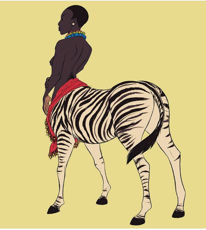 African Centaur - Centaur, Art, zebra, Black people