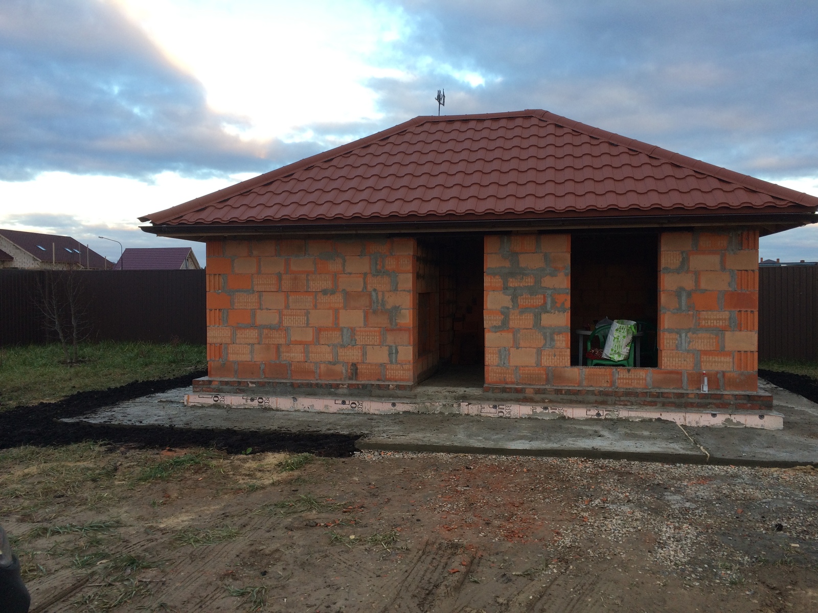 Brick bath 7x5 on their own for 300,000 rubles. - My, Building, , Bath, , Roof, Longpost