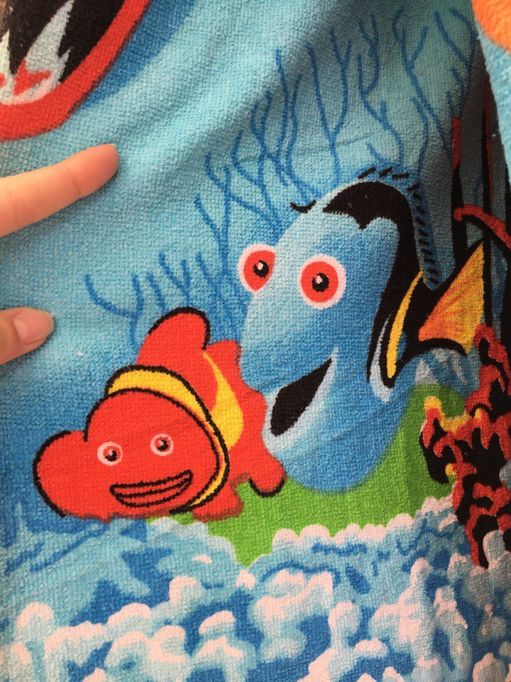 When Marlene and Dory are no longer the same... - My, Finding Nemo, Cartoons, Towel, Kripota