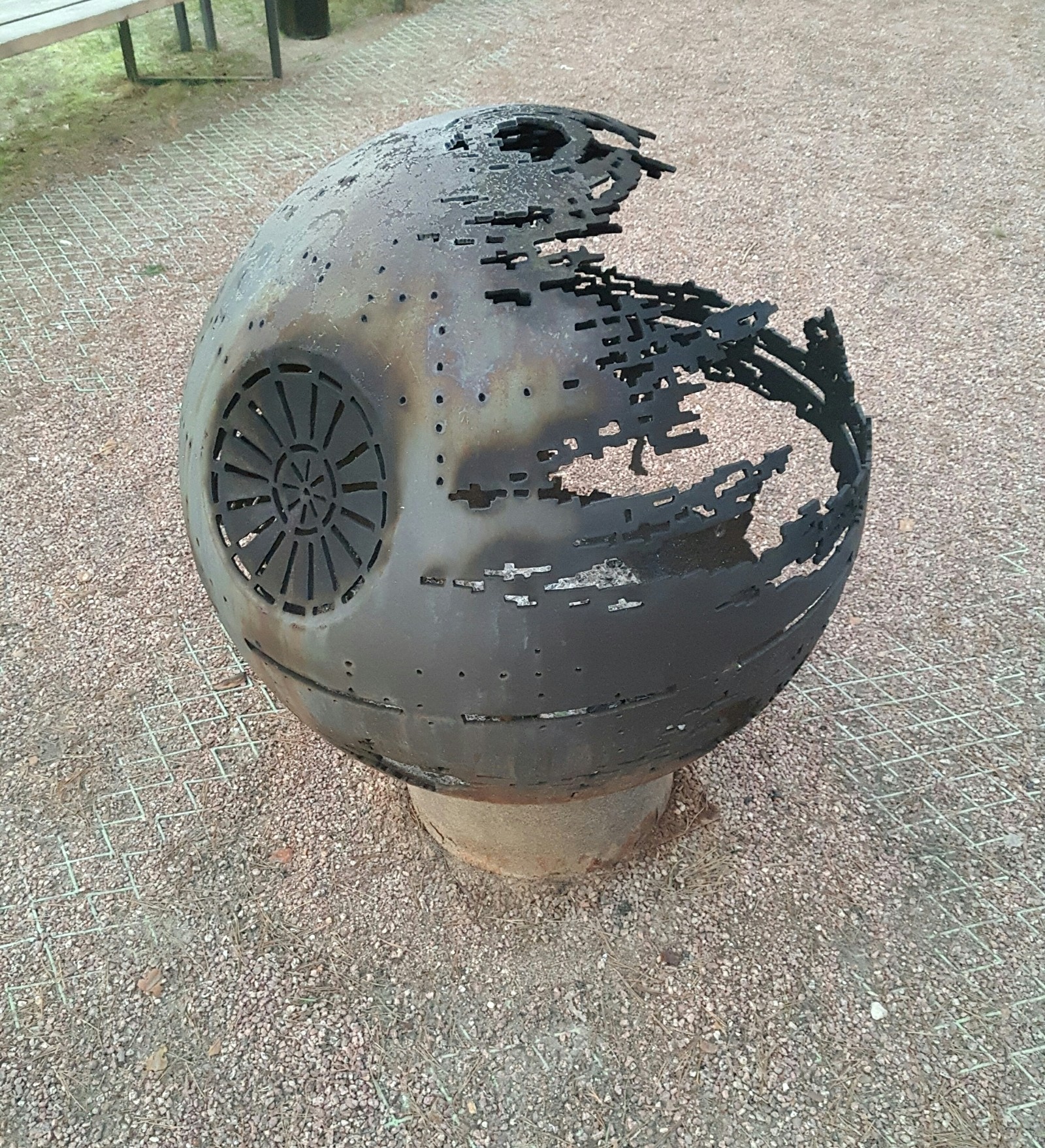 Death Star - firewood destroyer - My, The Death Star, Creative, Brazier