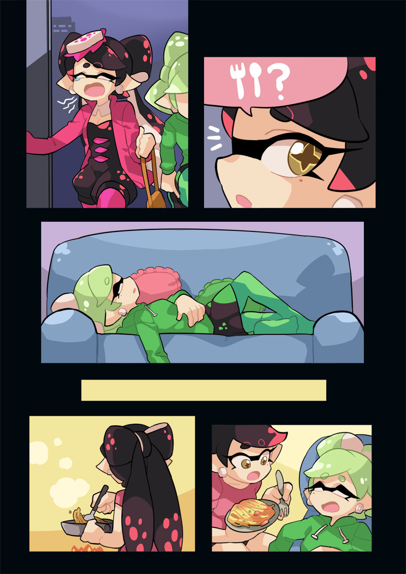 Sisters take care of each other in different ways - Splatoon, Games, Comics, , Milota, Longpost, Squid Sisters