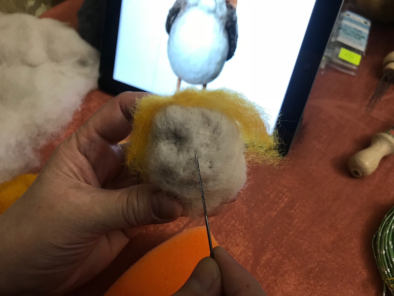 How I gave a girl a porg - My, Longpost, Dry felting, Presents, Porgy, Star Wars