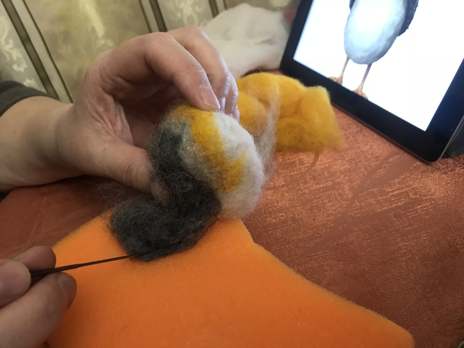 How I gave a girl a porg - My, Longpost, Dry felting, Presents, Porgy, Star Wars