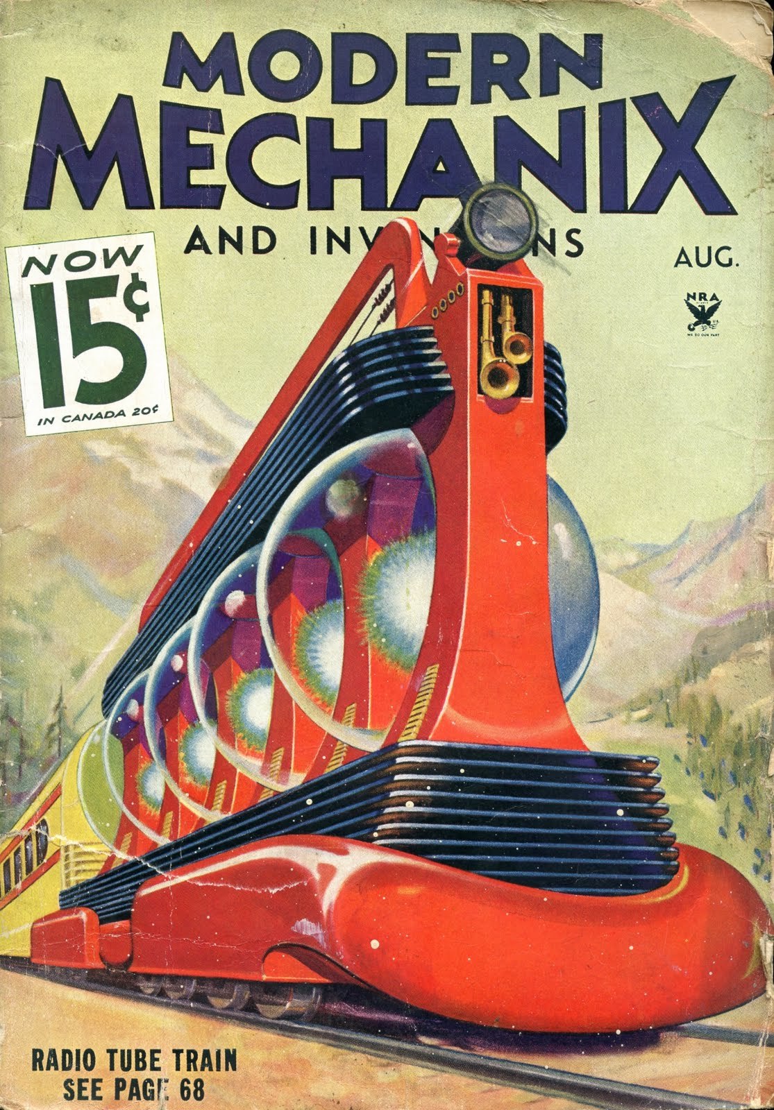 Trains of the future on the covers of magazines of the past - Technics, Retro, Story, Future, Retrofuturism, A train, Magazine, Longpost