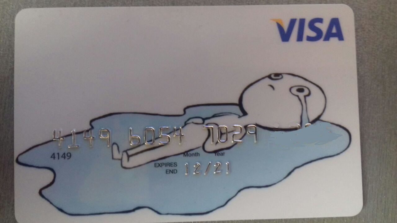 When there is very little money - My, Individual design, Visa