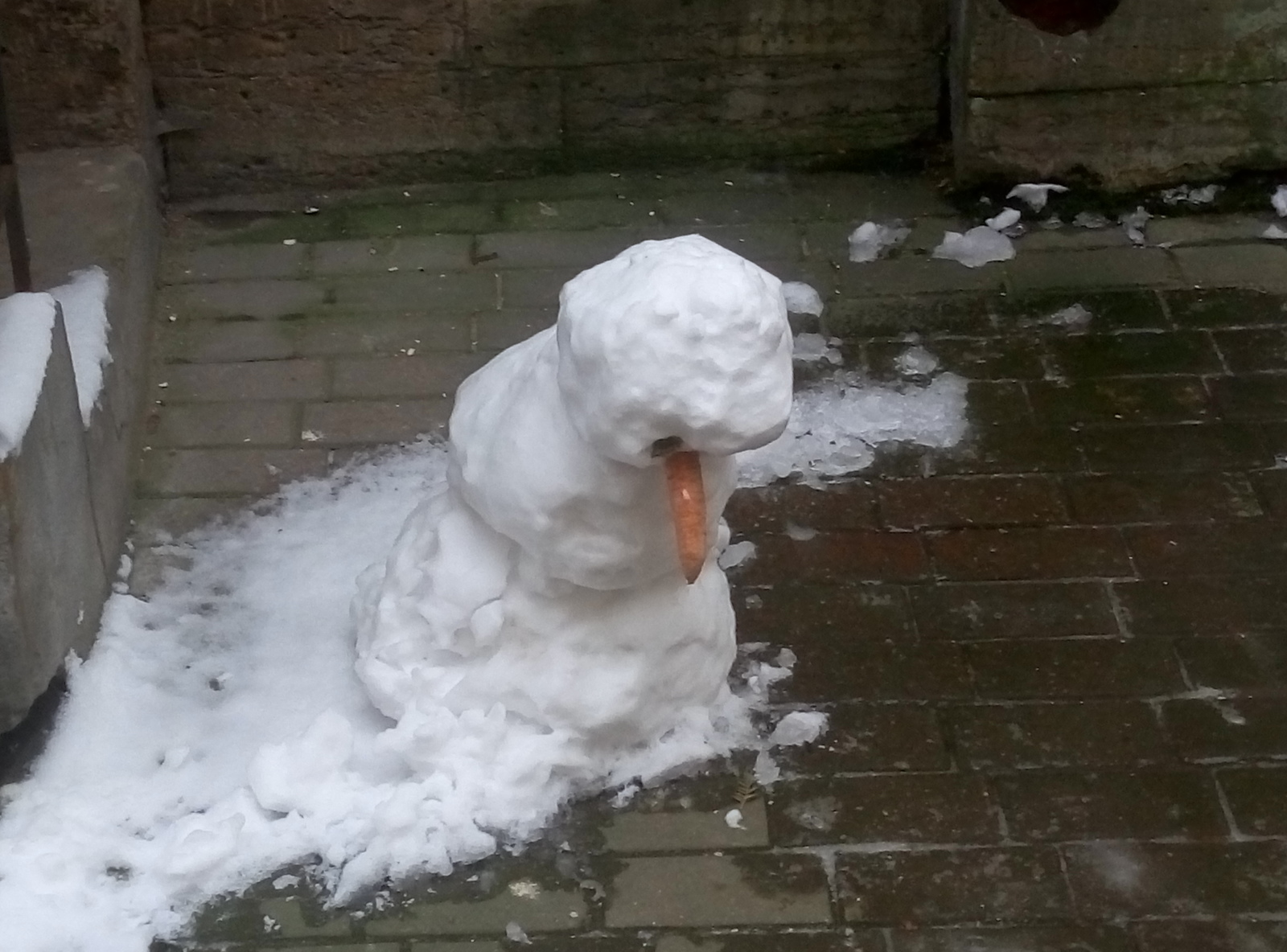 The holidays are over, it's time to get back to work. - My, snowman, Sadness