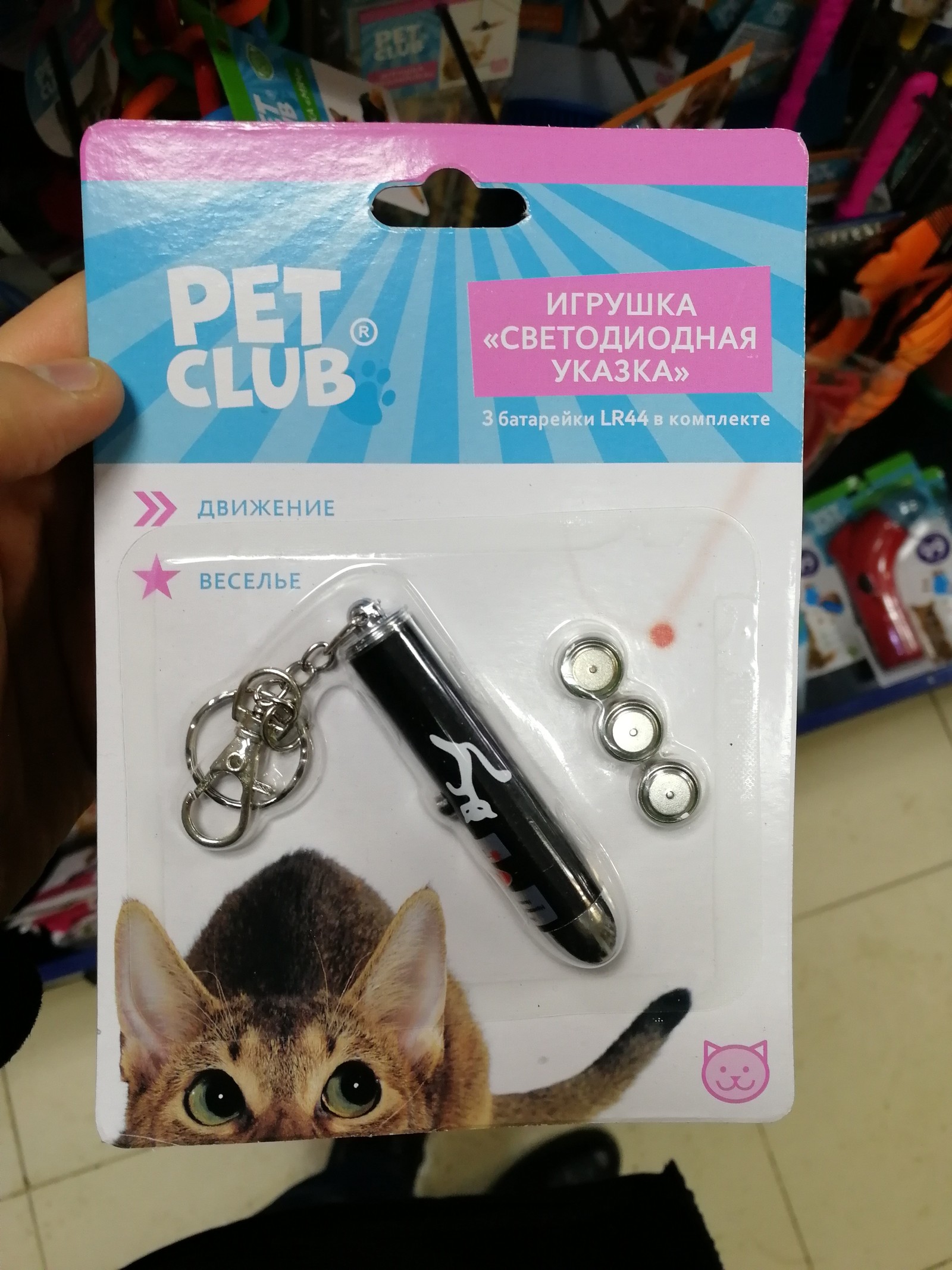 Finally began to show its true purpose! - cat, Laser pointer, Fix price