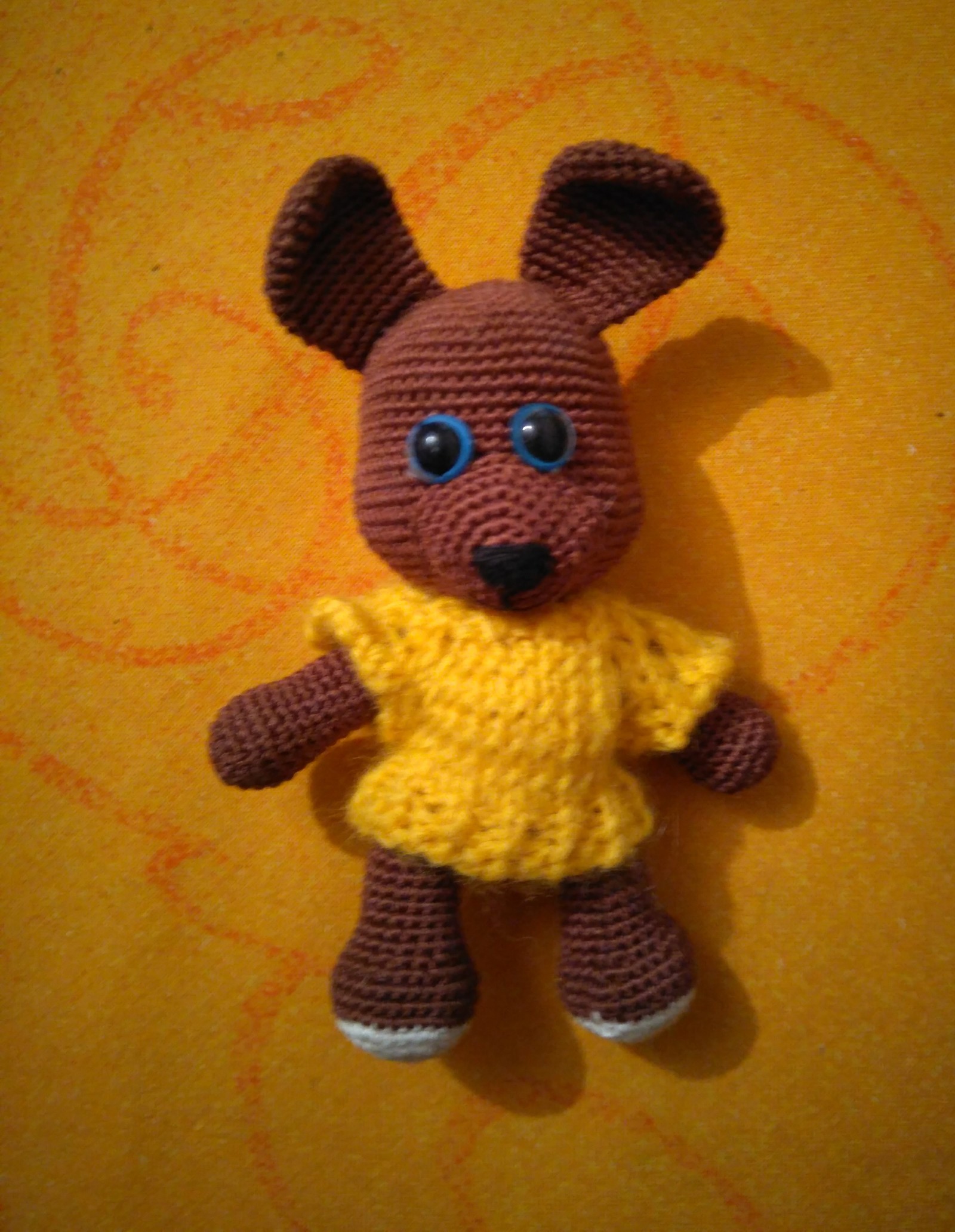 Dog - My, Needlework with process, Dog, Amigurumi, Longpost