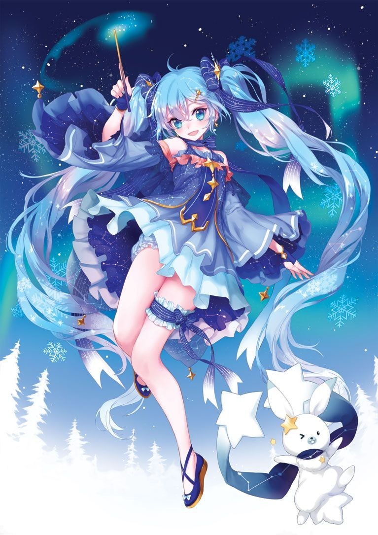 Несколько артов Hatsune Miku часть 6 - Hatsune Miku, Anime Art, Не аниме, Аниме, Ушастые, Няша, Chibi, Длиннопост, Чиби