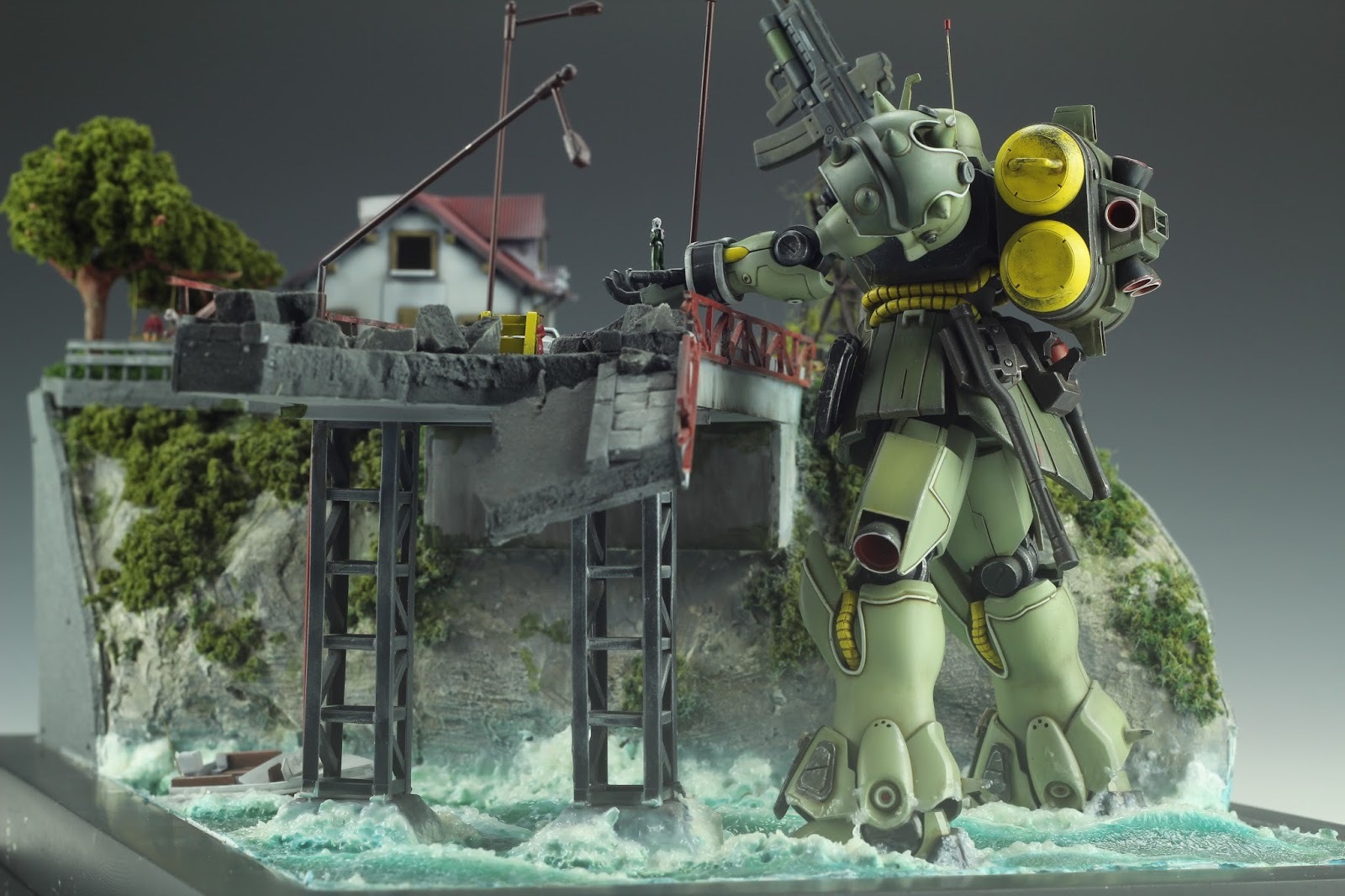 GUNDAM ROBOT BUILD MODELS. PART 6 DIORAMA 7 - My, Diorama, Gundam, Fur, Interesting, Hobby, Robot, Video, Longpost, Fur