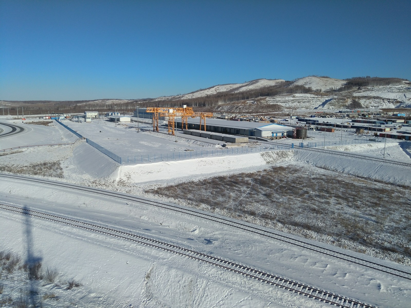 Winter at Bystrinsky GOK - My, , The photo, Winter, Watch, Construction, Building, Height, View from a height, View from above