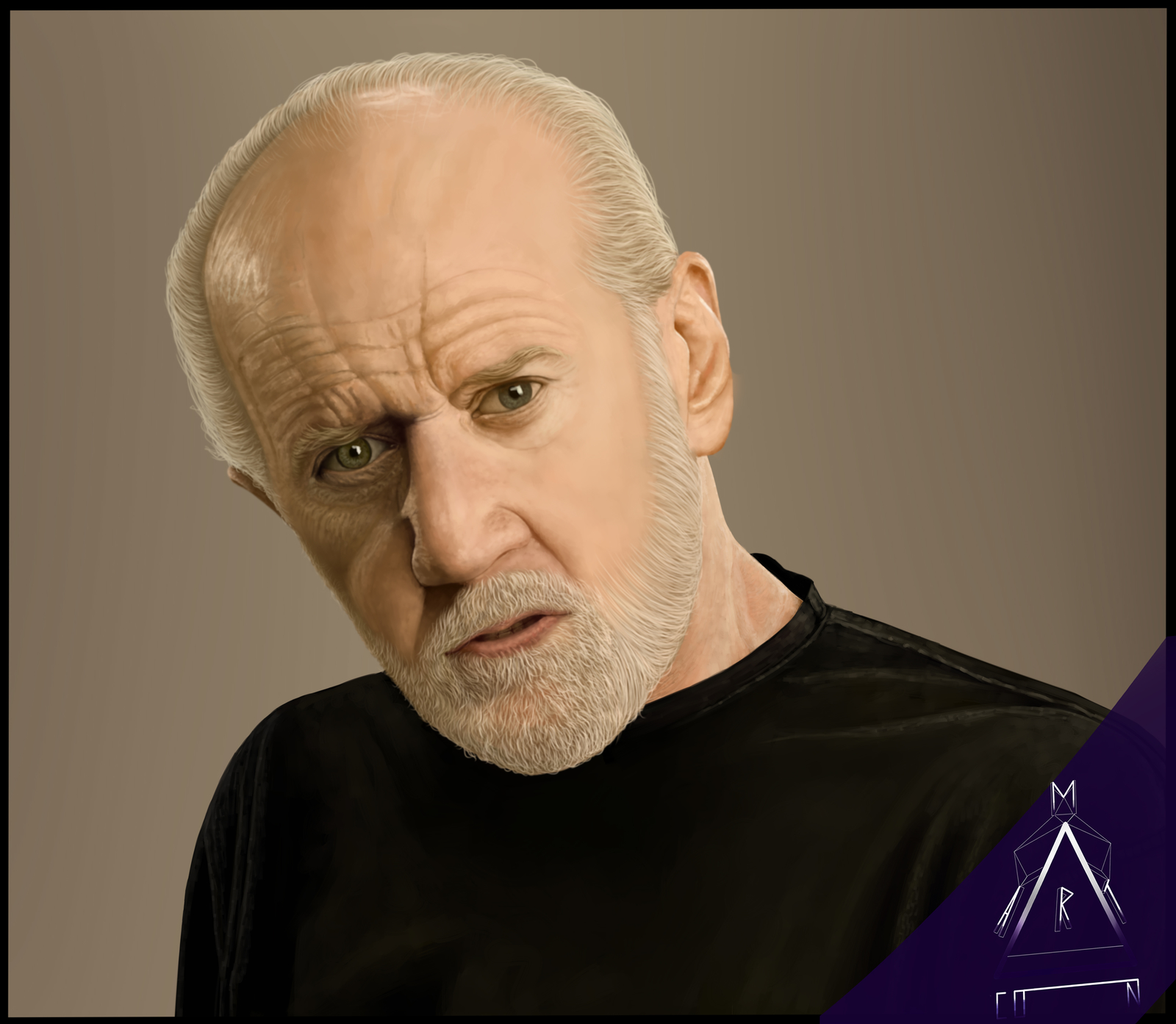 Great - My, George Carlin, Digital drawing, , Drawing on a tablet, Art