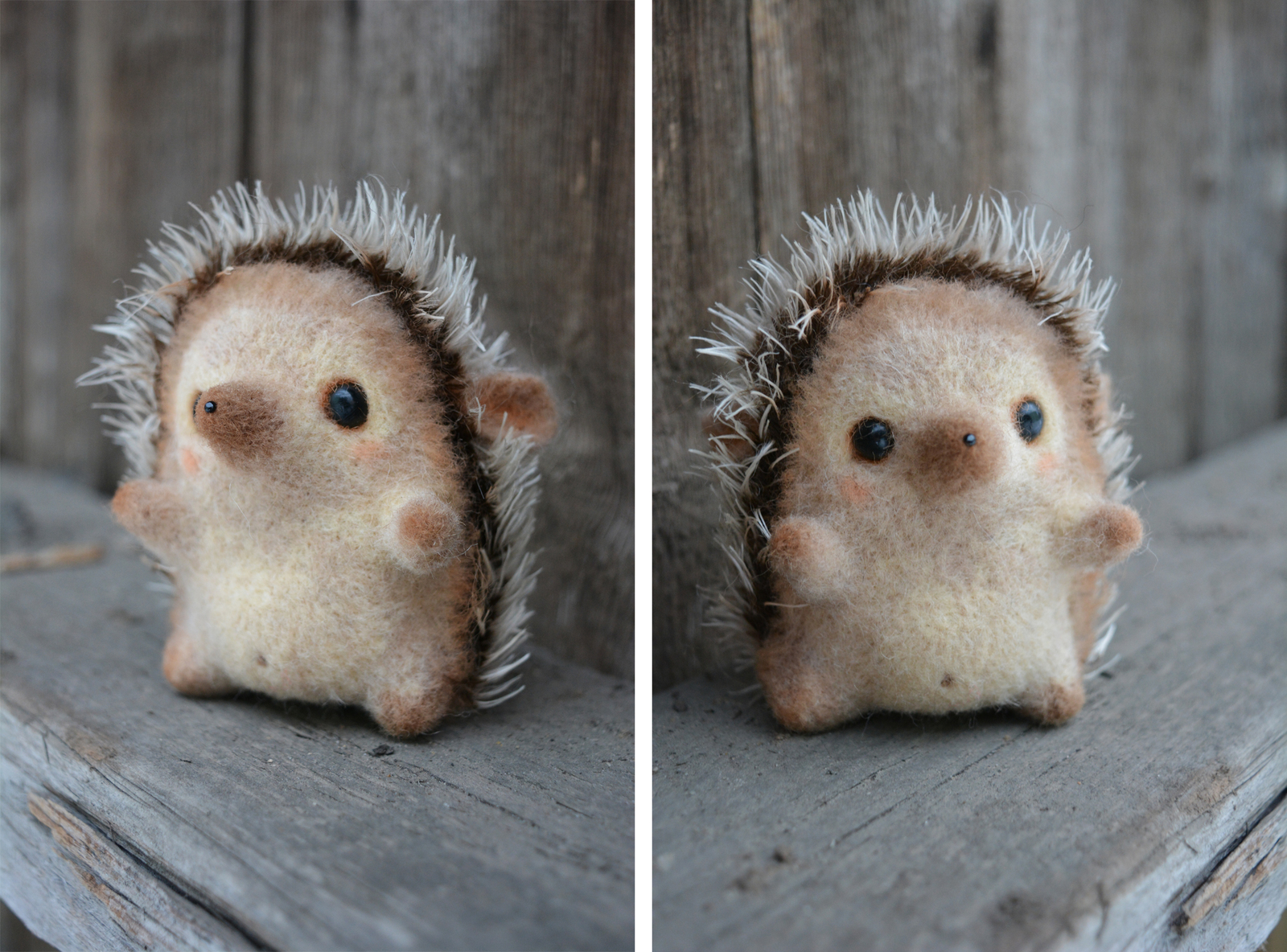 Little Hedgehog made of wool - My, Wool, Wallow, Needlework without process, Dry felting, Hedgehog