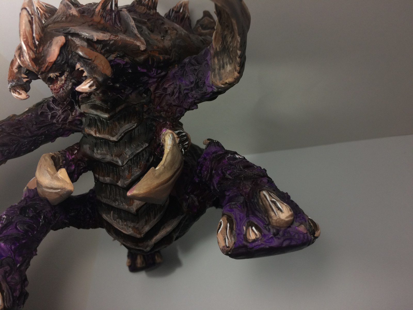 Ultralisk - My, Лепка, Starcraft 2, Velvet plastic, Handmade, Zerg, Longpost