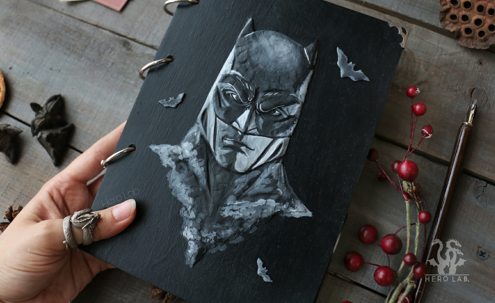 Notepad with Batman - My, My, Handmade, Notebook, Batman, Superheroes, Fan art, Dc comics, Longpost