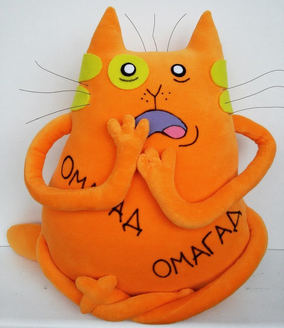 Cat Yolk - My, With your own hands, Handmade, Stickers, Yolk, cat, Needlework without process