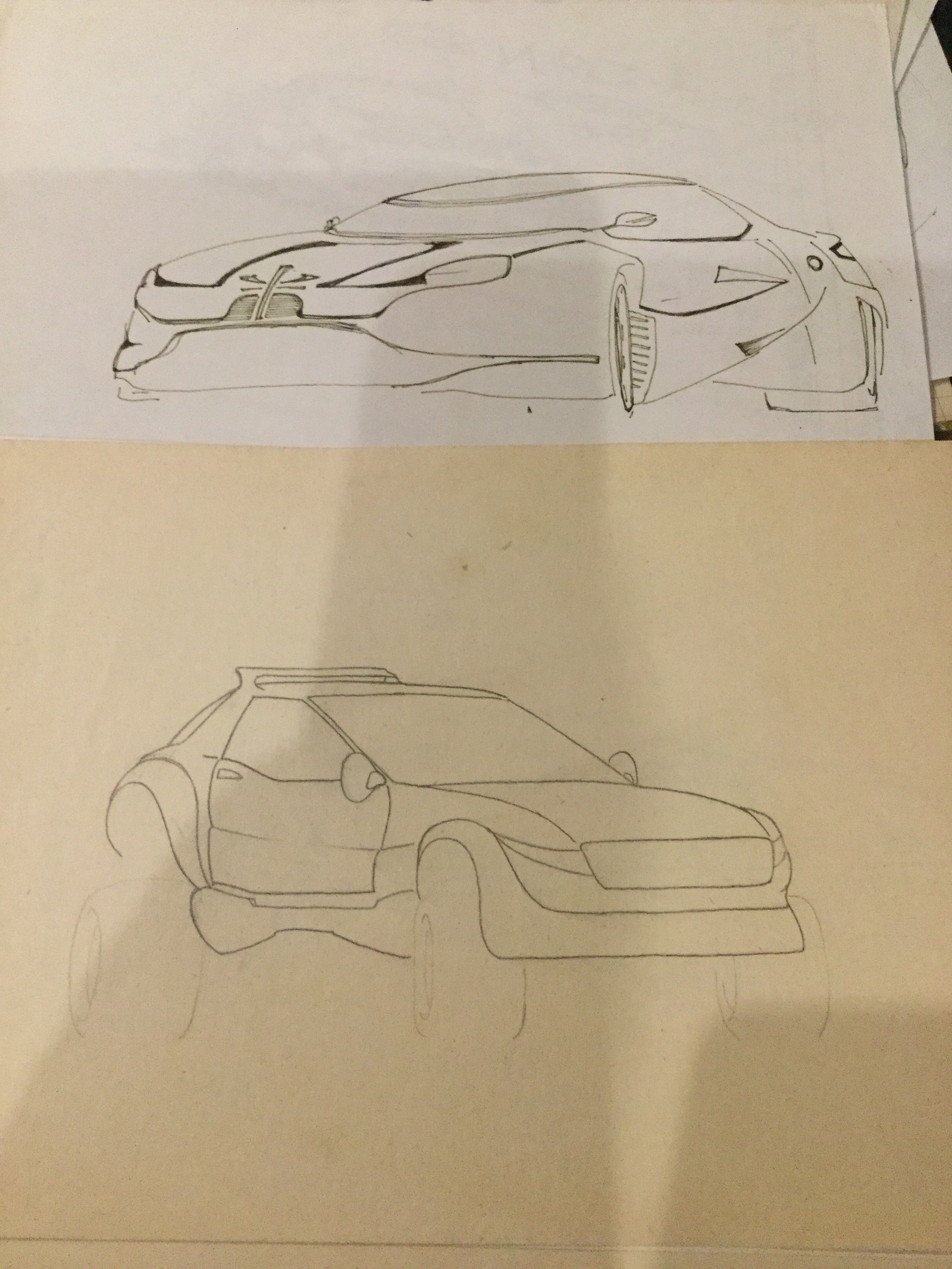 Youthful sketches of a failed designer - My, Pencil drawing, Design, Car, Found, Error, Copyright, My, Longpost