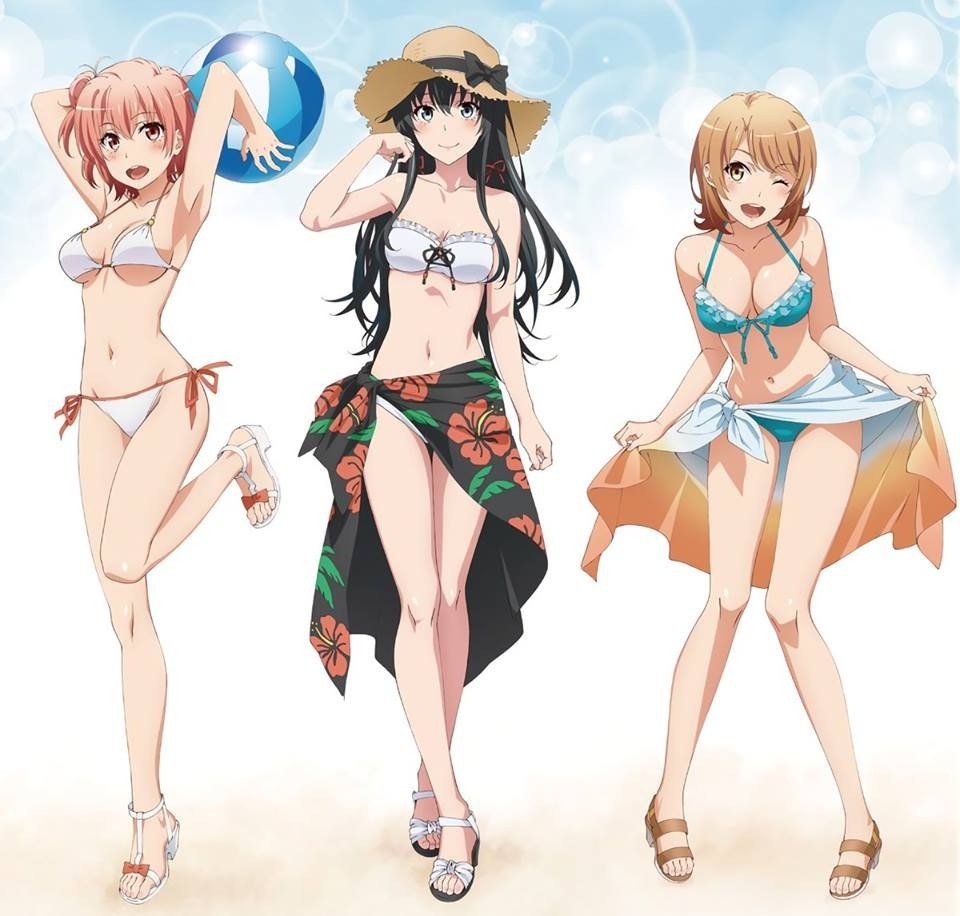 Looking forward to season 3 - Anime art, Anime, Oregairu, Yukino Yukinoshita, Yuigahama Yui, Isshiki Iroha, Longpost, Hachiman Hikigaya