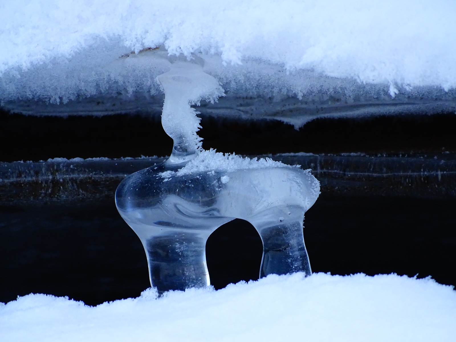 The Art of Mother Winter, on the Razdolnaya River - part 6 - My, Дальний Восток, Primorsky Krai, Oktyabrsky District, Razdolnaya River, Ice, Funny, Longpost