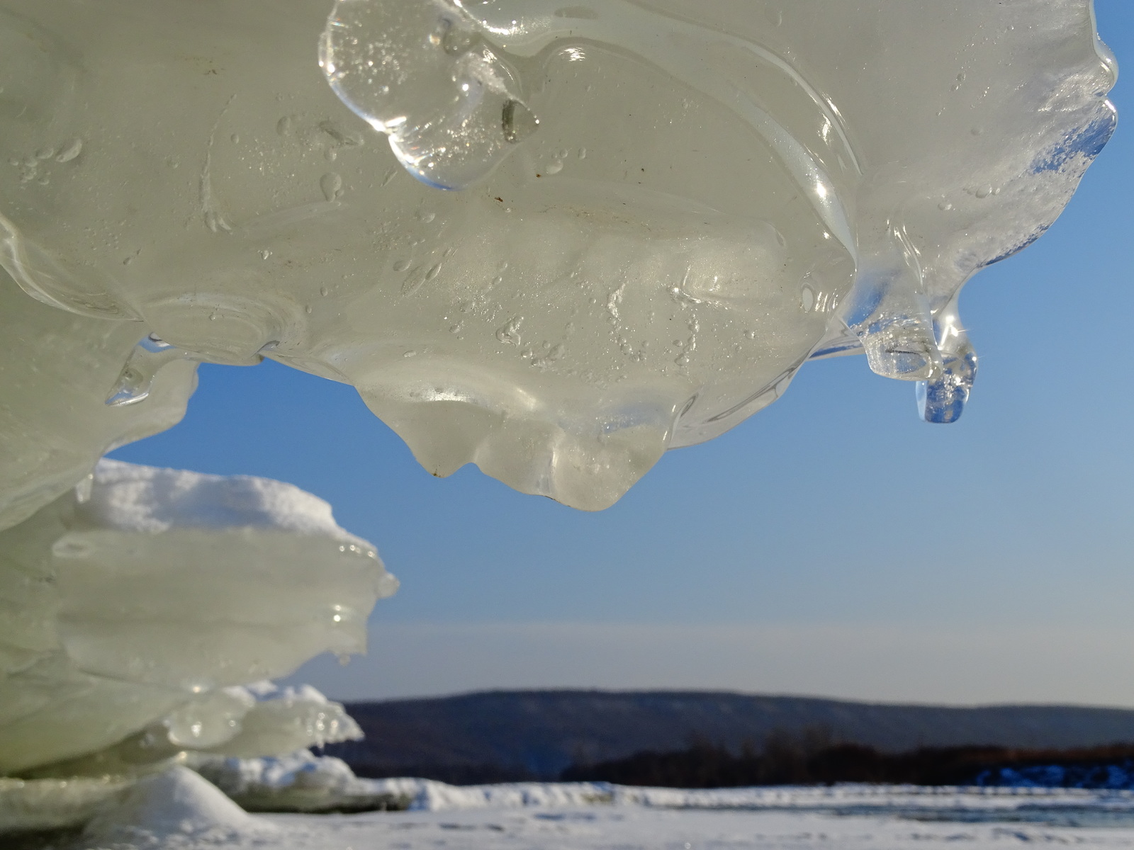 The Art of Mother Winter, on the Razdolnaya River - part 6 - My, Дальний Восток, Primorsky Krai, Oktyabrsky District, Razdolnaya River, Ice, Funny, Longpost