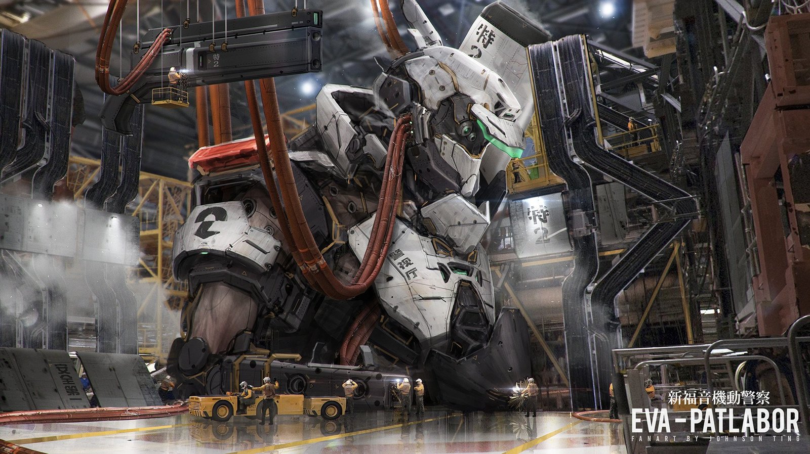 Sudden crossover... - Crossover, Evangelion, Patlabor, Police, Art, Anime