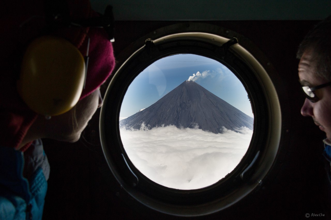 Earth in the porthole - The photo, , Klyuchevskoy Volcano