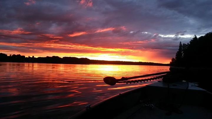 Scarlet sunsets - My, Photo on sneaker, , Sunset, My, Fishing, Longpost