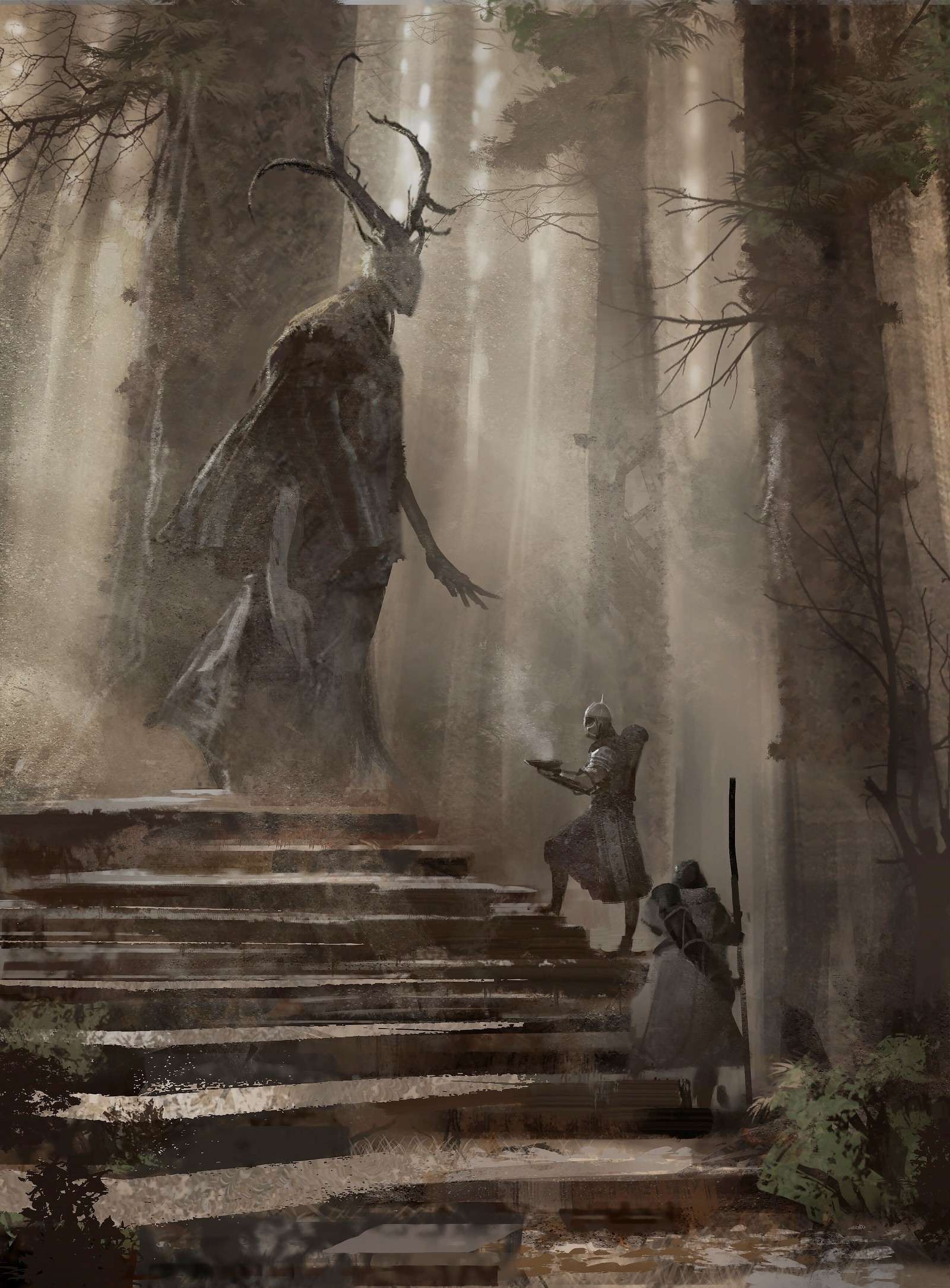 Мистические существа в лесу