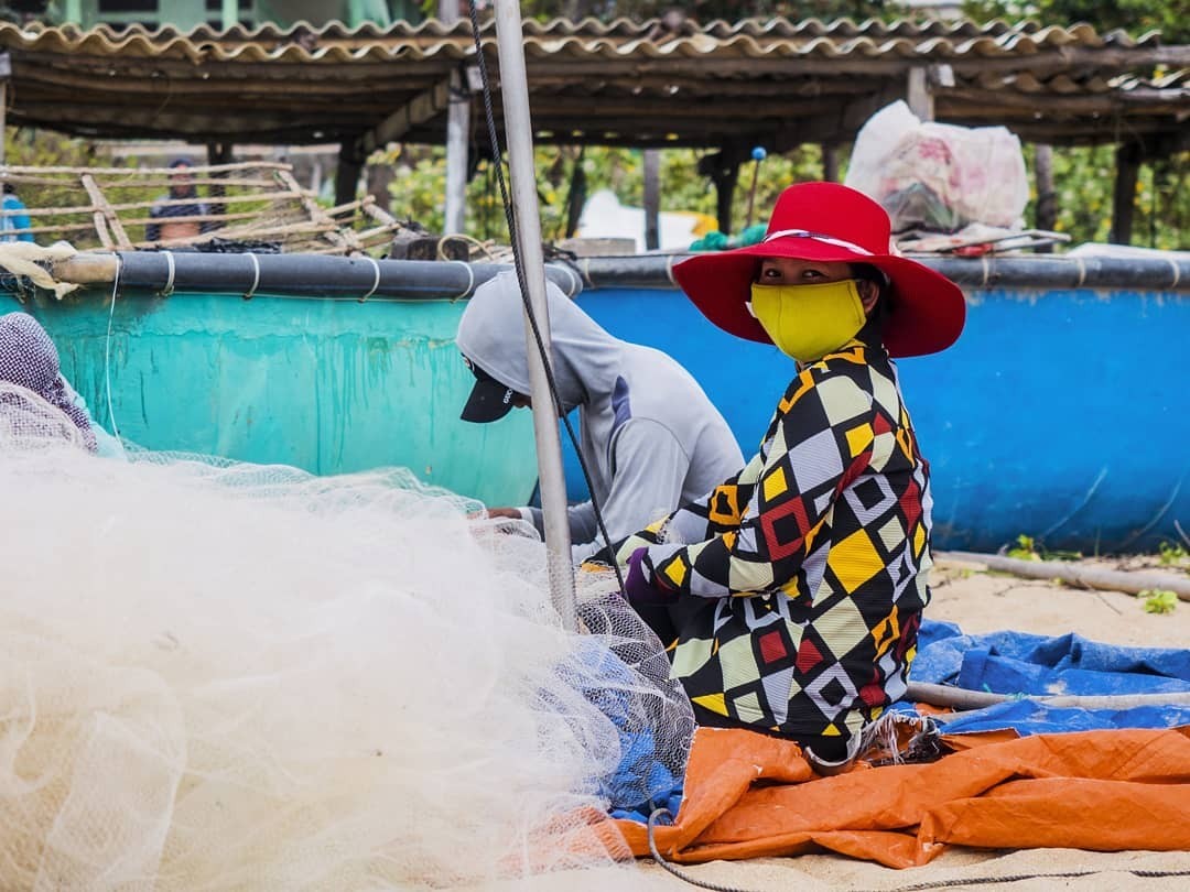 Vietnamese and net. - My, Vietnam, Fishing, Fishnet