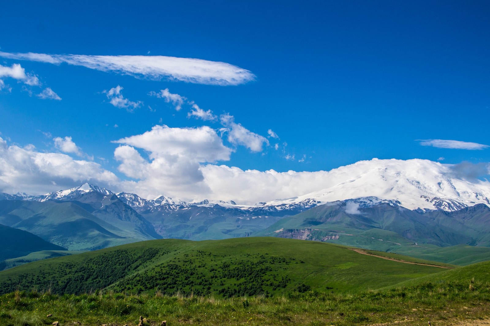 Some summer landscapes of the Elbrus region this winter evening - My, The photo, Landscape, Summer, Elbrus, Elbrus, North Caucasus, The mountains