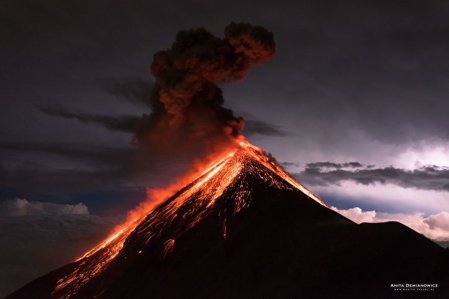 Fuego volcano eruption - Eruption, Fuego, Lava, Eruption, Fuego Volcano