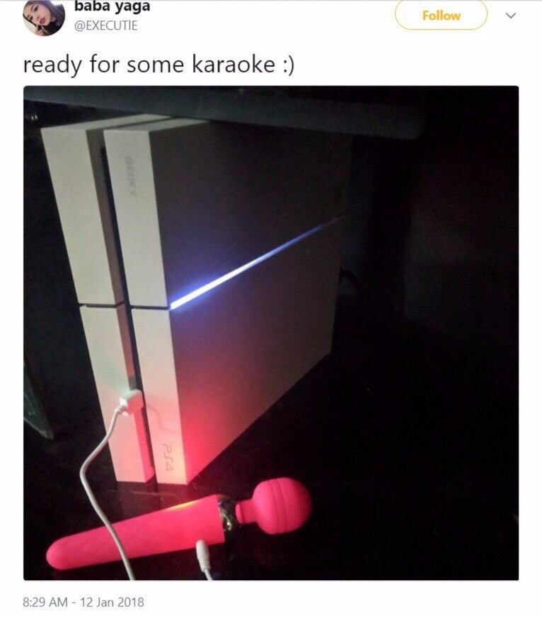 Ready for karaoke - Karaoke, Playstation, Vibrator, Stupidity